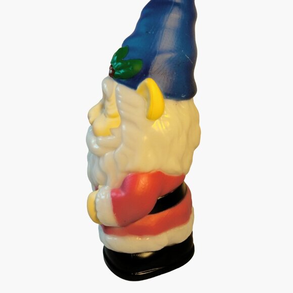 Holiday Time Light Up Gnome 11 Inch Blow Mold Indoor Outdoor Christmas - Picture 4 of 7